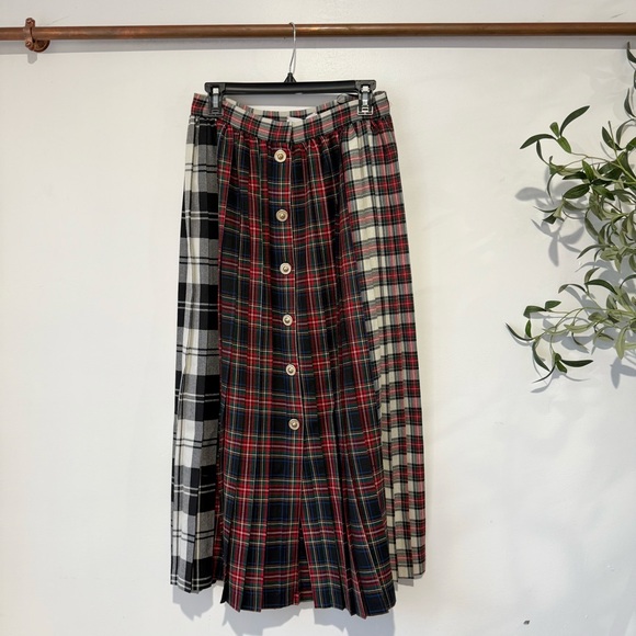 Hunter Bell Harlan Midi Skirt Mixed Plaid - Picture 5 of 10